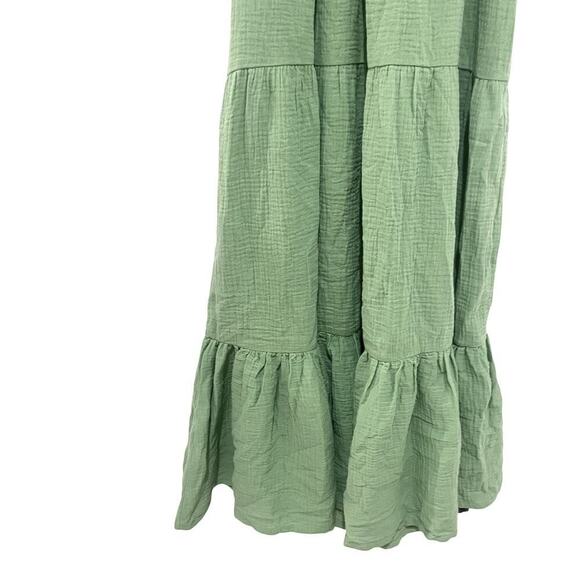 Marine Layer Jude Flutter Sleeve Dress Womens Medium Casual Flowy Green Jade - Picture 6 of 11